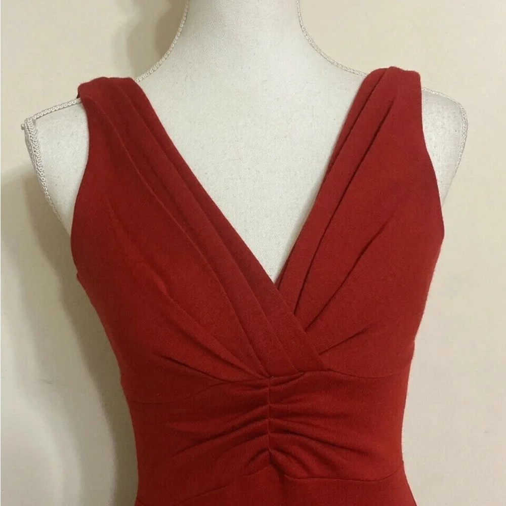 Banana Republic Deep Red Midi Dress - Picture 3 of 5